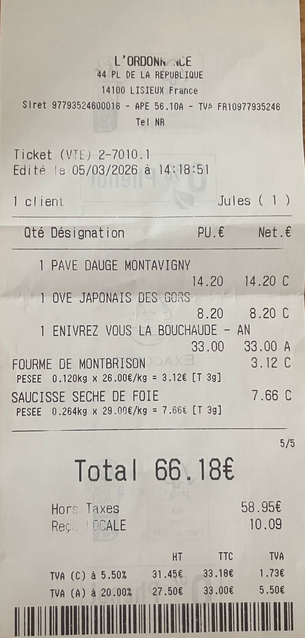 Addition L'Ordonnance